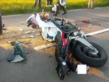 Groźny wypadek młodej motocyklistki