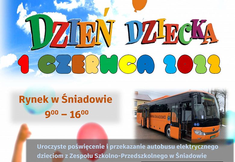 Obchody Dnia Dziecka z oficjalnym przekazaniem autobusu elektrycznego