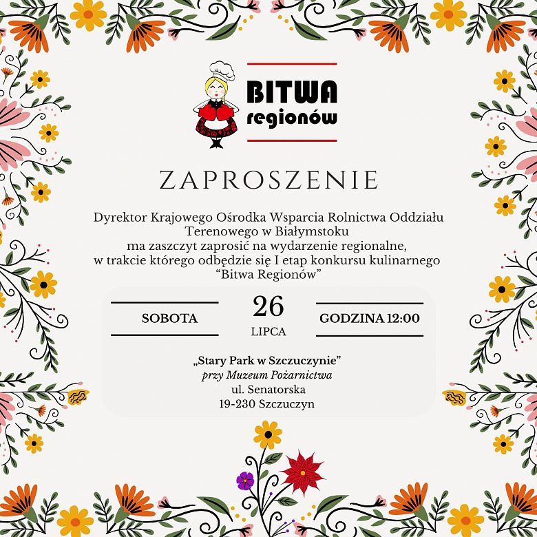 Zaproszenie na konkurs kulinarny 
