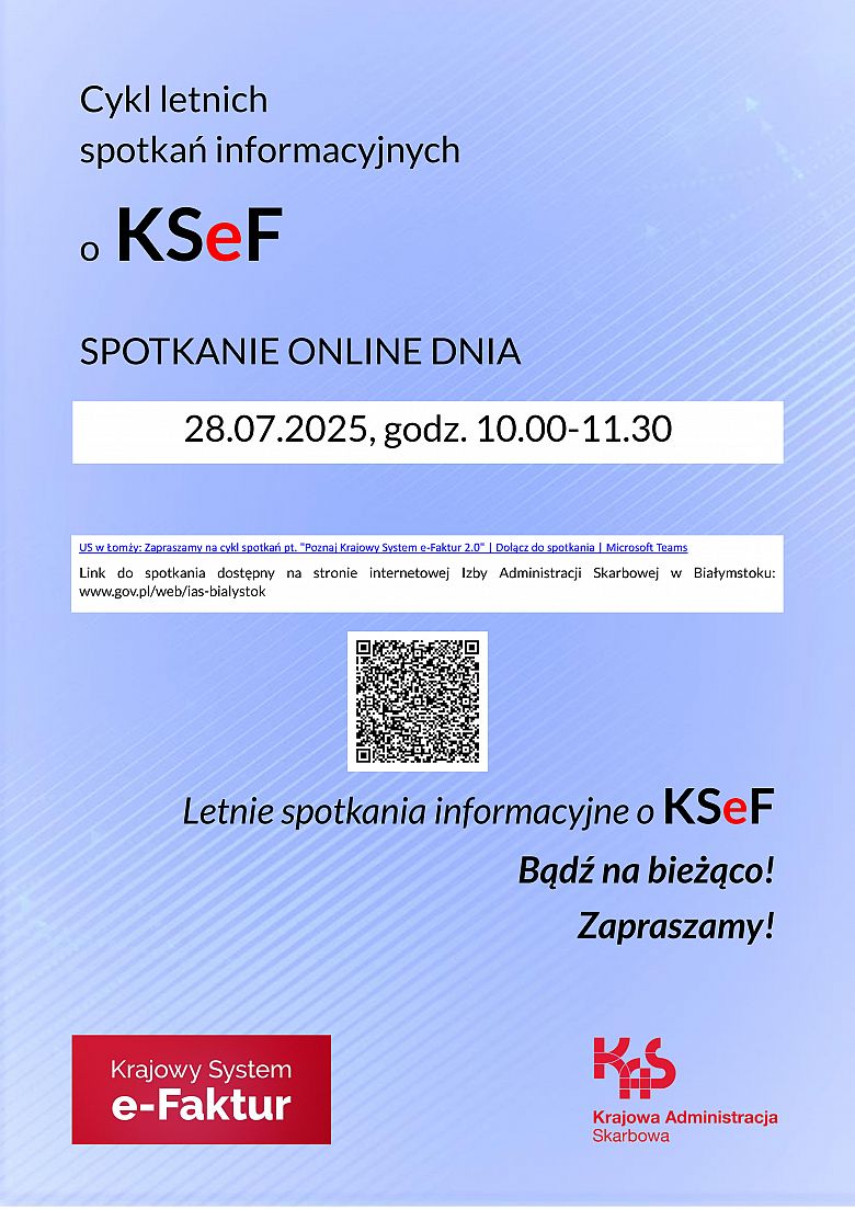 Spotkanie informacyjne dotyczące Systemu e-Faktur